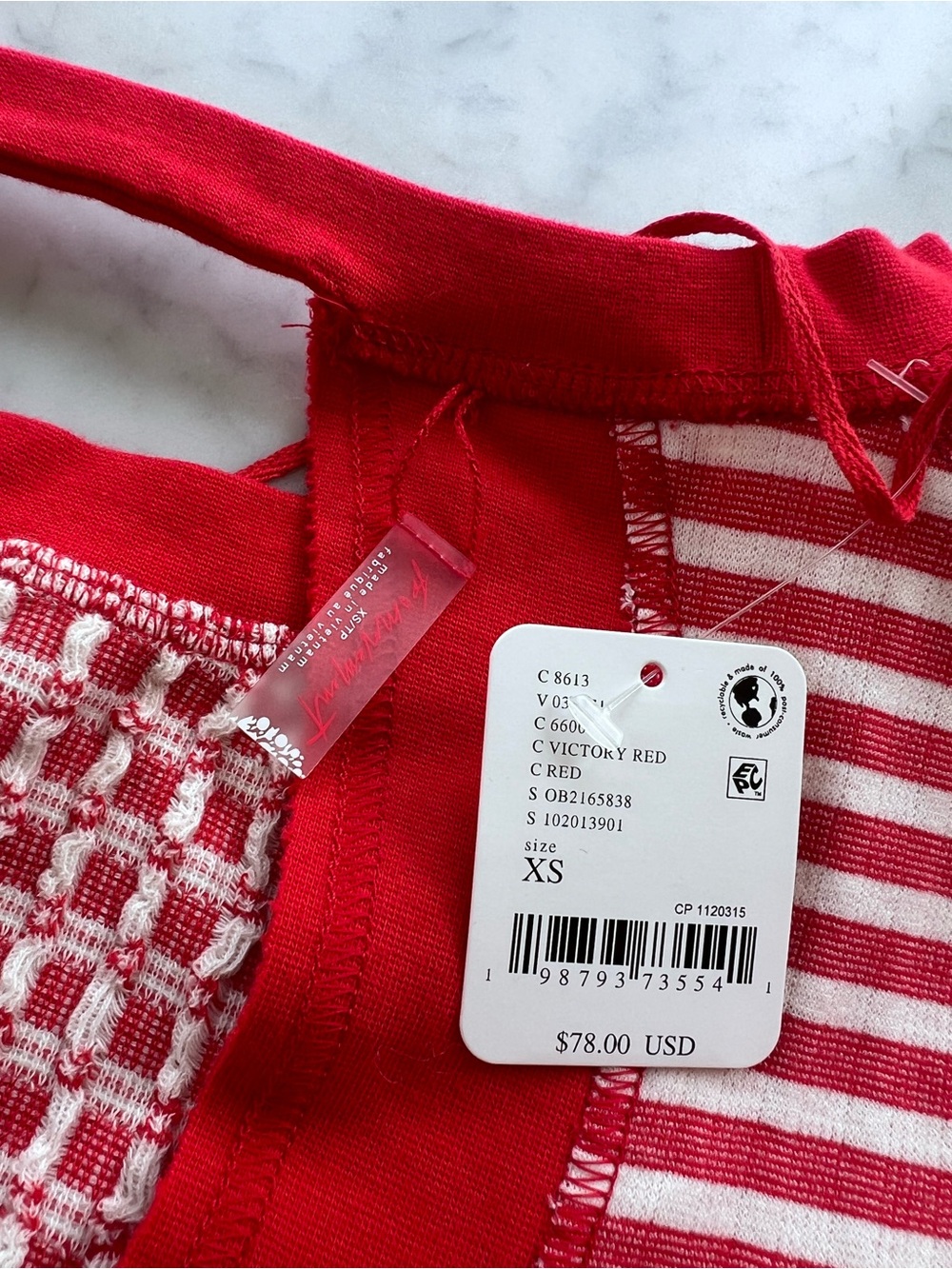 NWT FP Movement by Free People My Time Textured Layer Victory Red Size XS - Picture 11 of 16